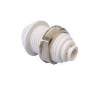 White Poly Reducing Bulkhead Union
