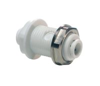 White Poly Bulkhead Union