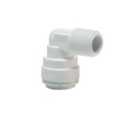 White Poly Fixed Elbow-NPTF Thread