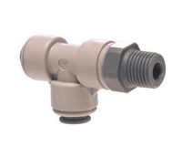 Gray Acetal Swivel Male Run Tee-NPTF Thread