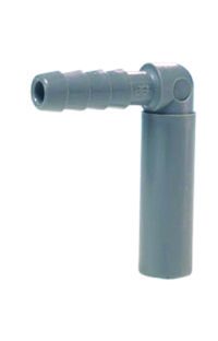 Gray Acetal Tube to Hose Elbow