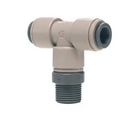 Gray Acetal Swivel Branch Tee-NPTF Thread-Center Leg